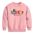 thumbnail image 1 of Disney - Mickey Mixed Fonts - Toddler & Youth Crewneck Fleece Sweatshirt, 1 of 4