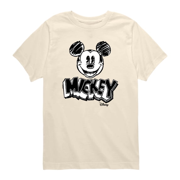 Disney - Mickey Monochrome - Toddler Boys Short Sleeve Graphic T-Shirt