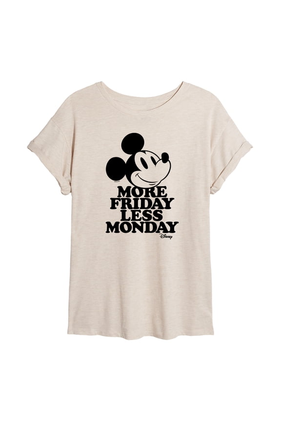 - Mickey More Friday Less Monday - Women's Oversized T-Shirt