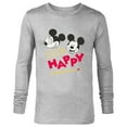 thumbnail image 1 of Disney Mickey Mouse 100% Happy Everybody Loves Me - Long Sleeve T-Shirt for Men - Customized-Athletic Heather, 1 of 5