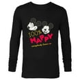 thumbnail image 1 of Disney Mickey Mouse 100% Happy Everybody Loves Me - Long Sleeve T-Shirt for Men - Customized-Black, 1 of 5