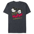 thumbnail image 1 of Disney Mickey Mouse 100% Happy Everybody Loves Me - Short Sleeve Blended T-Shirt for Adults - Customized-Navy Heather, 1 of 5
