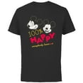 thumbnail image 1 of Disney Mickey Mouse 100% Happy Everybody Loves Me - Short Sleeve Cotton T-Shirt for Adults - Customized-Black, 1 of 5