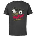 thumbnail image 1 of Disney Mickey Mouse 100% Happy Everybody Loves Me - Short Sleeve Cotton T-Shirt for Adults - Customized-Charcoal, 1 of 5