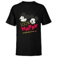 thumbnail image 1 of Disney Mickey Mouse 100% Happy Everybody Loves Me - Short Sleeve T-Shirt for Kids - Customized-Black, 1 of 5