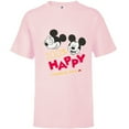 thumbnail image 1 of Disney Mickey Mouse 100% Happy Everybody Loves Me - Short Sleeve T-Shirt for Kids - Customized-Soft Pink, 1 of 5