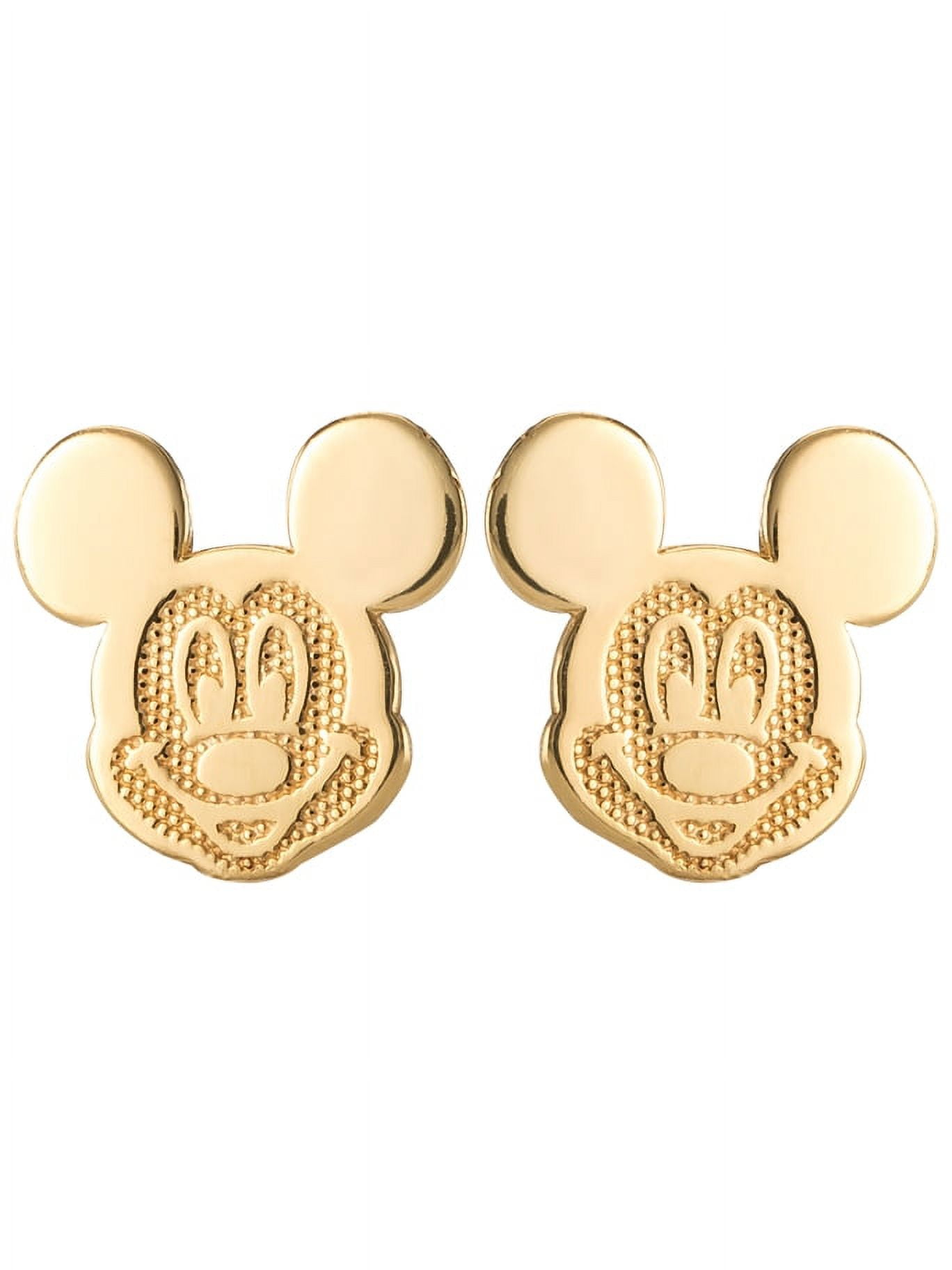 Disney Treasures Mickey Mouse Diamond Heart Stud Earrings 1/15 ct tw  Sterling Silver | Kay