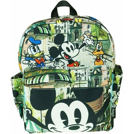 Disney Mickey Mouse 12" Deluxe Oversize Allover Print Daypack Backpack Bag