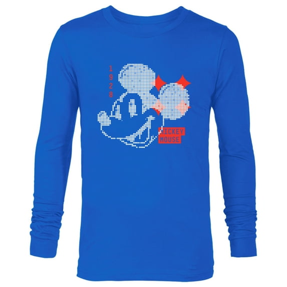 Disney Mickey Mouse 1928 Digital - Long Sleeve T-Shirt for Men - Customized-Navy