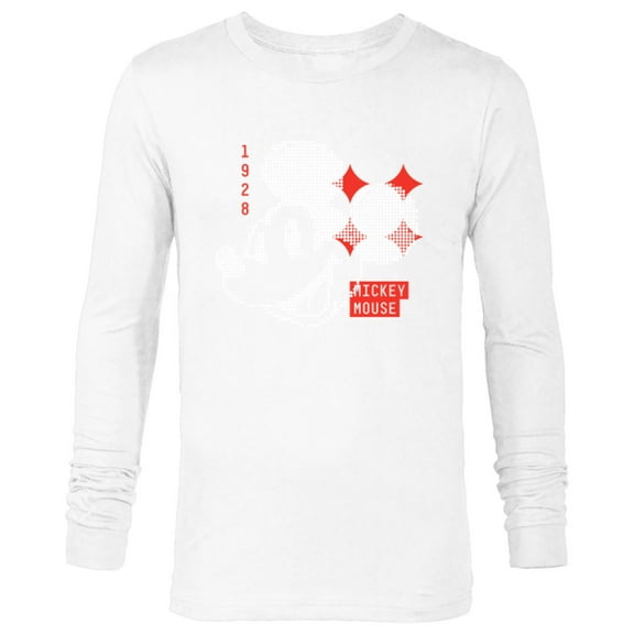 Disney Mickey Mouse 1928 Digital - Long Sleeve T-Shirt for Men - Customized-White