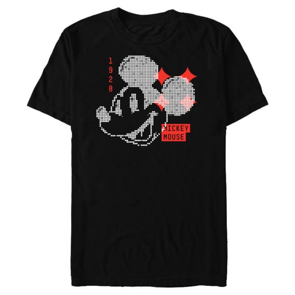 Disney Mickey Mouse 1928 Digital - Short Sleeve Blended T-Shirt for Adults - Customized-Black