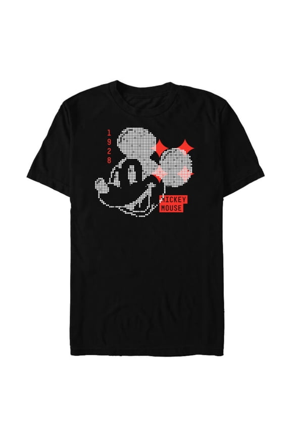 Mickey Mouse 1928 Digital - Short Sleeve Blended T-Shirt for Adults - Customized-Black