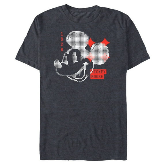 Disney Mickey Mouse 1928 Digital - Short Sleeve Blended T-Shirt for Adults - Customized-Navy Heather