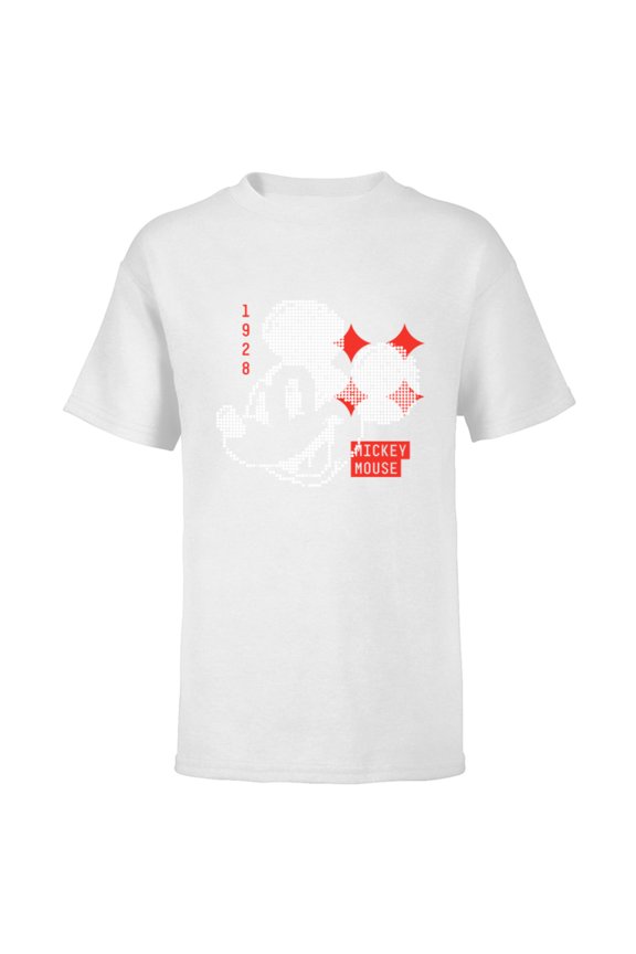 Mickey Mouse 1928 Digital - Short Sleeve T-Shirt for Kids - Customized-White