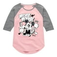 thumbnail image 1 of Disney - Mickey Mouse - 1928 - Doodle in the Clouds - Toddler & Youth Girls Raglan Graphic T-Shirt, 1 of 4
