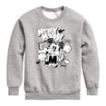 thumbnail image 1 of Disney - Mickey Mouse - 1928 - Doodle in the Clouds - Youth Crewneck Fleece Sweatshirt, 1 of 5
