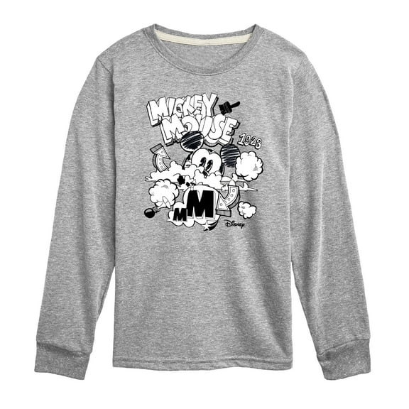 Disney - Mickey Mouse - 1928 - Doodle in the Clouds - Youth Long Sleeve Graphic T-Shirt