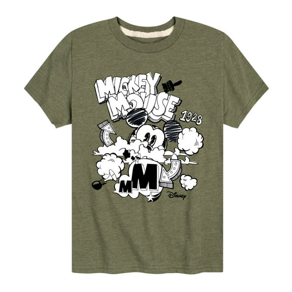 Disney - Mickey Mouse - 1928 - Doodle in the Clouds - Youth Short Sleeve Graphic T-Shirt