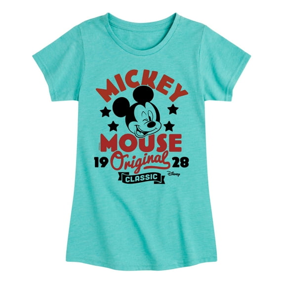 Disney - Mickey Mouse - 1928 Original & Classic - Toddler & Youth Girls Short Sleeve Graphic T-Shirt