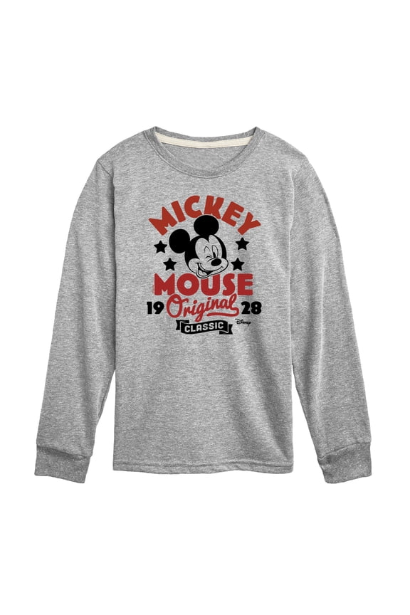 - Mickey Mouse - 1928 Original & Classic - Youth Long Sleeve Graphic T-Shirt