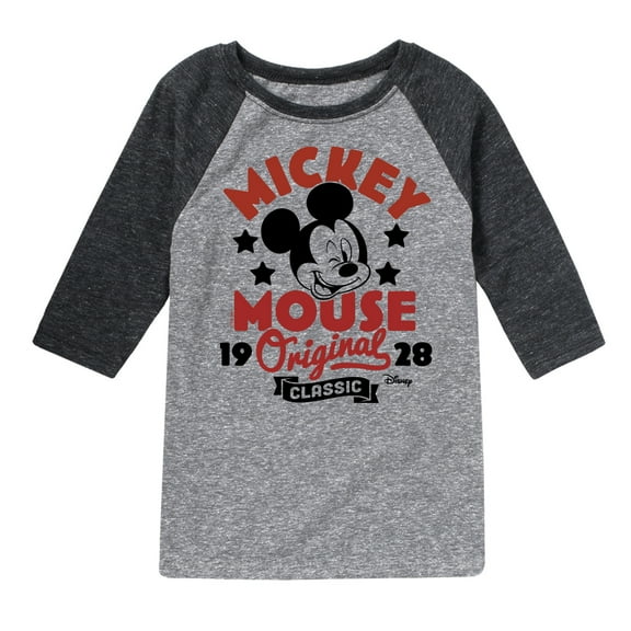 Disney - Mickey Mouse - 1928 Original & Classic - Youth Raglan Graphic T-Shirt