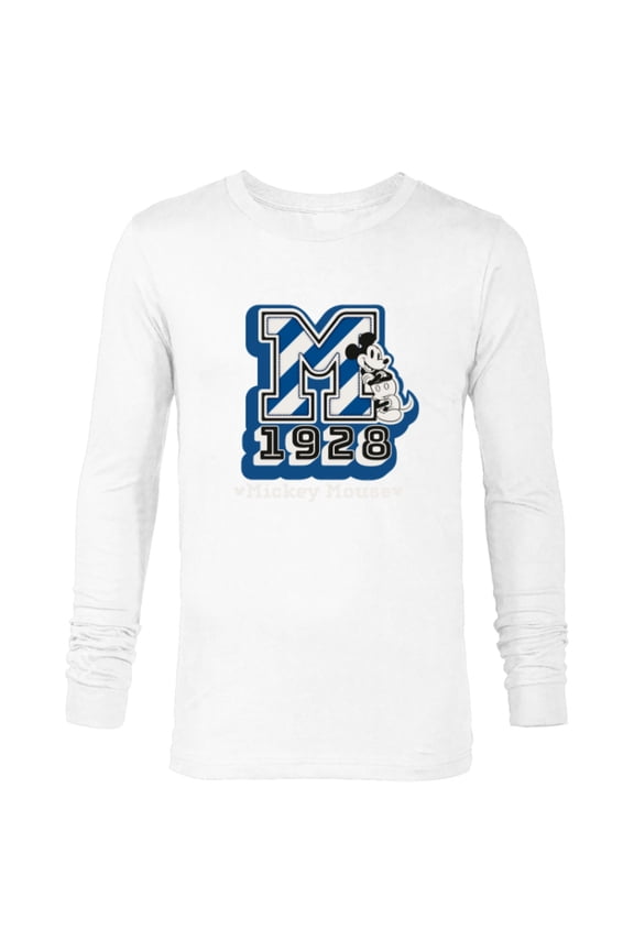 Mickey Mouse 1928 Varsity - Long Sleeve T-Shirt for Men - Customized-White