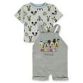 thumbnail image 1 of Disney Mickey Mouse 2 Piece T-Shirt and Shortall Set (Baby Boys), 1 of 1