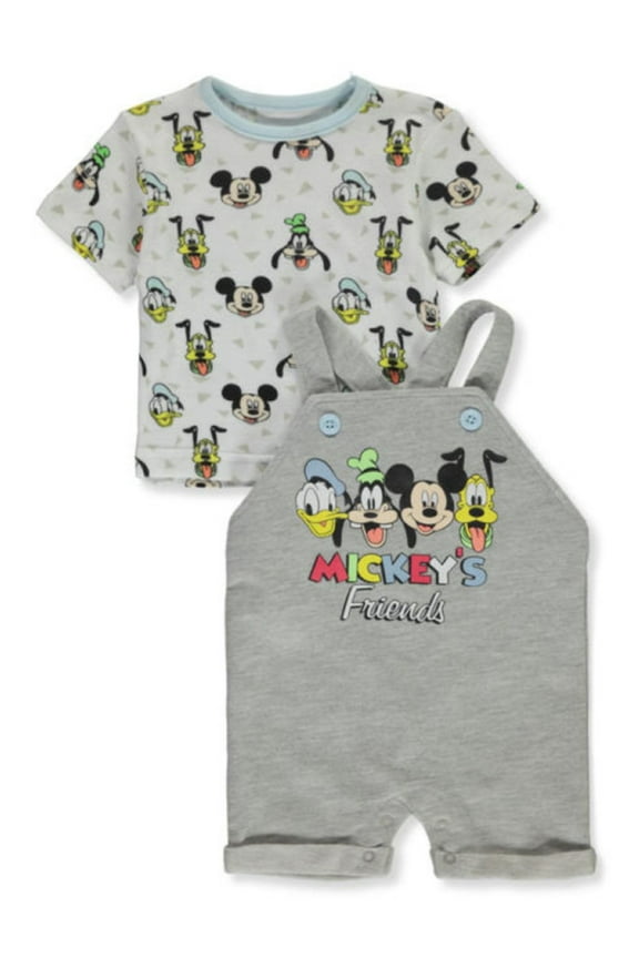Mickey Mouse 2 Piece T-Shirt and Shortall Set (Baby Boys)