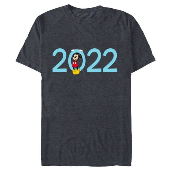 Disney Mickey Mouse 2022 New Year’s Eve Standard - Short Sleeve Blended T-Shirt for Adults – Customized-Navy Heather