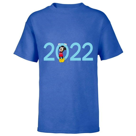 Disney Mickey Mouse 2022 New Year’s Eve Standard - Short Sleeve T-Shirt for Kids – Customized-Royal