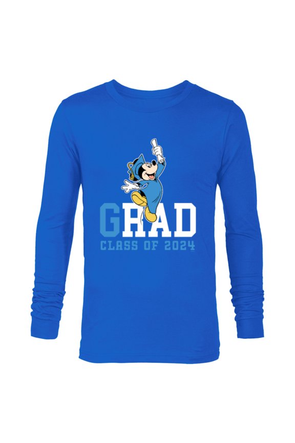 Mickey Mouse 2024 Graduation Class of ’24 Rad Grad - Long Sleeve T-Shirt for Men - Customized-Navy