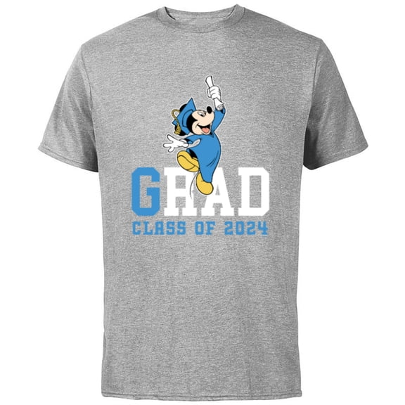 Disney Mickey Mouse 2024 Graduation Class of ’24 Rad Grad - Short Sleeve Cotton T-Shirt for Adults - Customized-Athletic Heather