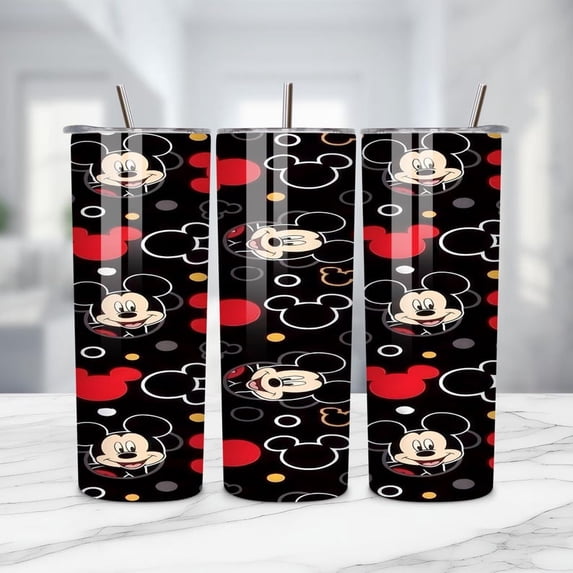 Disney Mickey Mouse 20oz Skinny Tumbler Sublimation Mickey Seamless Cartoon Donald Goofy Mickey Tumbler Ddisney Gift For Mickey Lovers