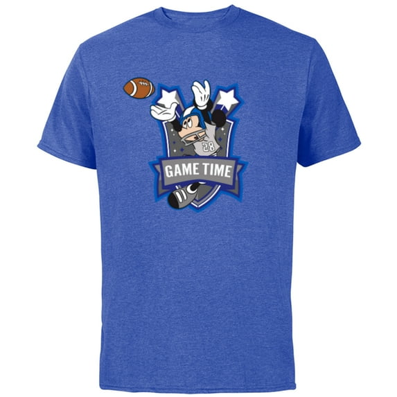Disney Mickey Mouse #28 Game Time Football Catch Sports - Short Sleeve Cotton T-Shirt for Adults - Customized-Royal Heather