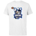thumbnail image 1 of Disney Mickey Mouse #28 Game Time Football Catch Sports - Short Sleeve Cotton T-Shirt for Adults - Customized-White, 1 of 5