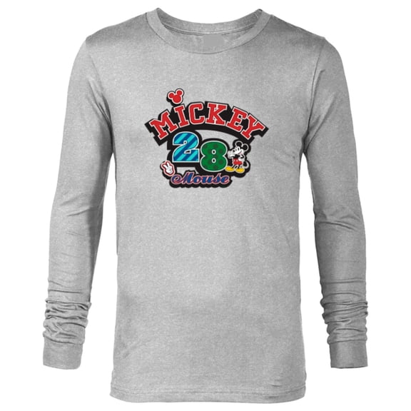 Disney Mickey Mouse 28 Varsity - Long Sleeve T-Shirt for Men - Customized-Athletic Heather