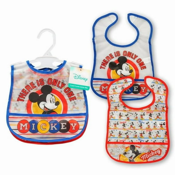 Mickey Mouse Bib - Red & Blue Pack of 2