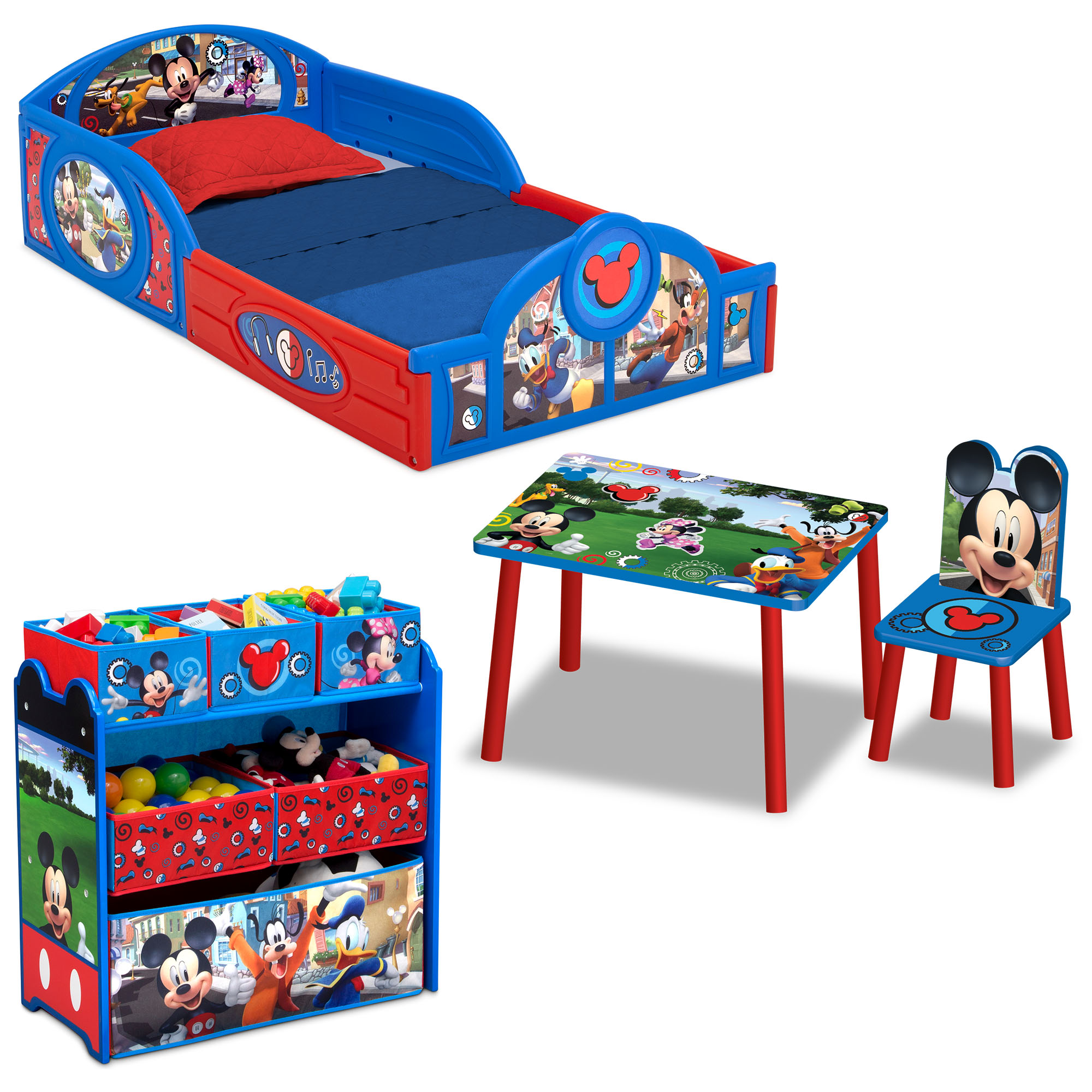 Disney Mickey Mouse 4-Piece Room-in-a-Box - Toddler Bedroom Set - image 1 of 20