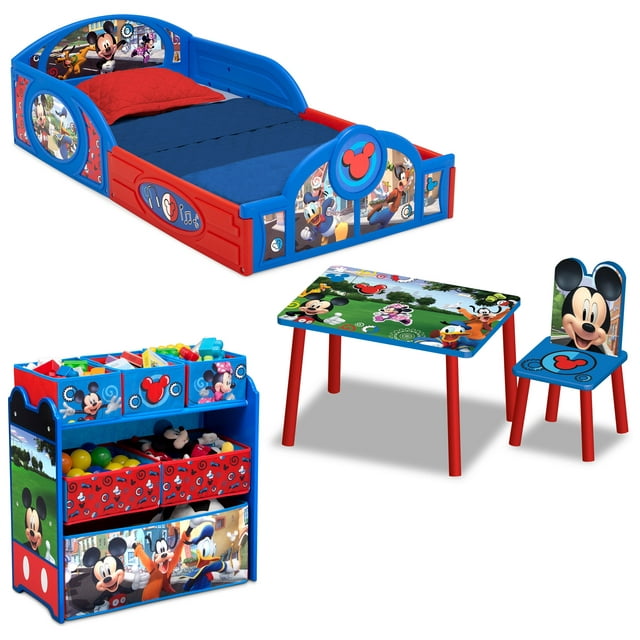 Disney Mickey Mouse 4-Piece Room-in-a-Box - Toddler Bedroom Set