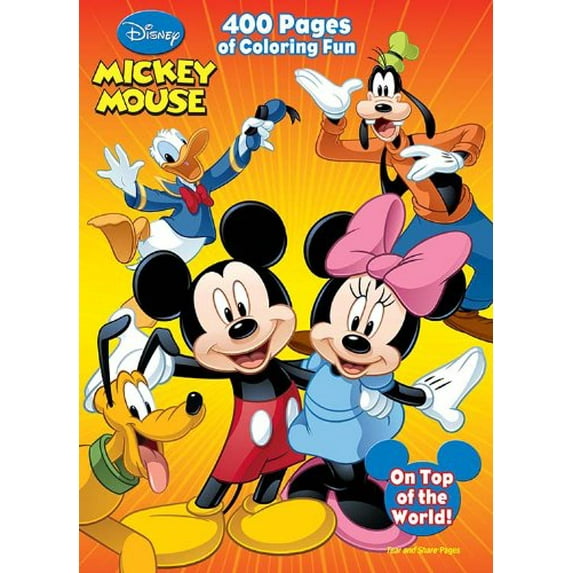 Pre-Owned Disney Mickey Mouse: 400 Pages of Coloring Fun (Paperback) 1403719675 9781403719676