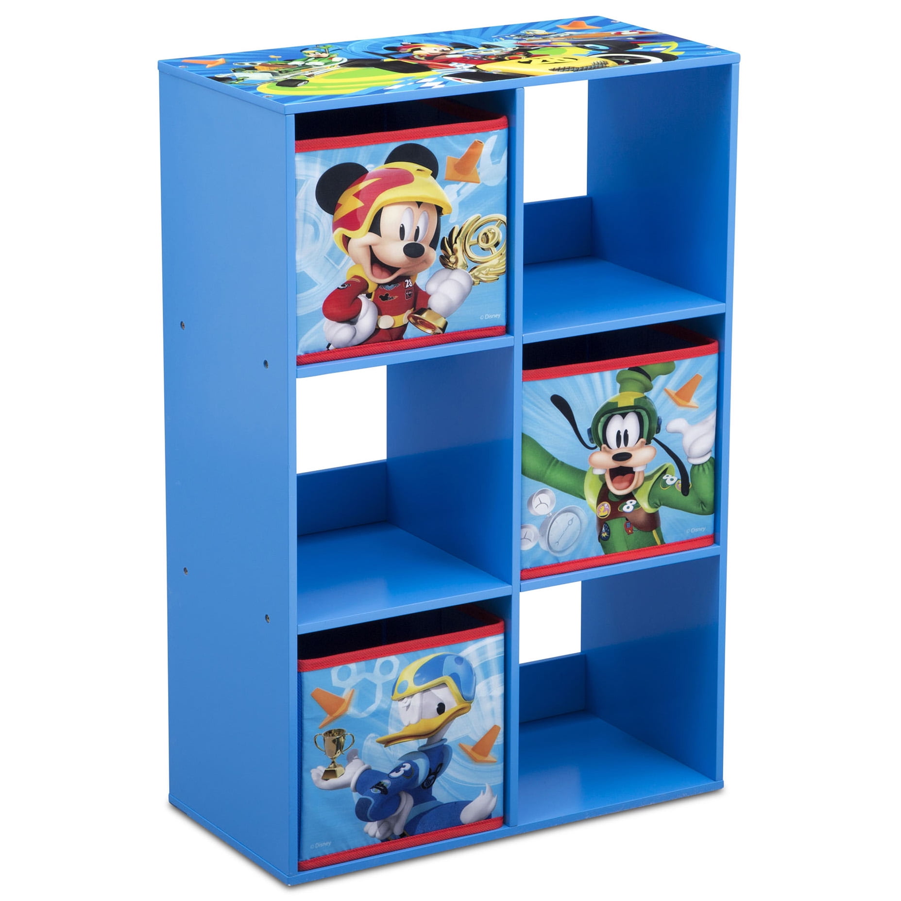 Disney Mickey Mouse 6 Cubby Wood Storage Unit by Delta Children