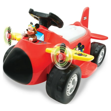 Disney Mickey Mouse 6-Volt Powered Activity Plane Ride-On