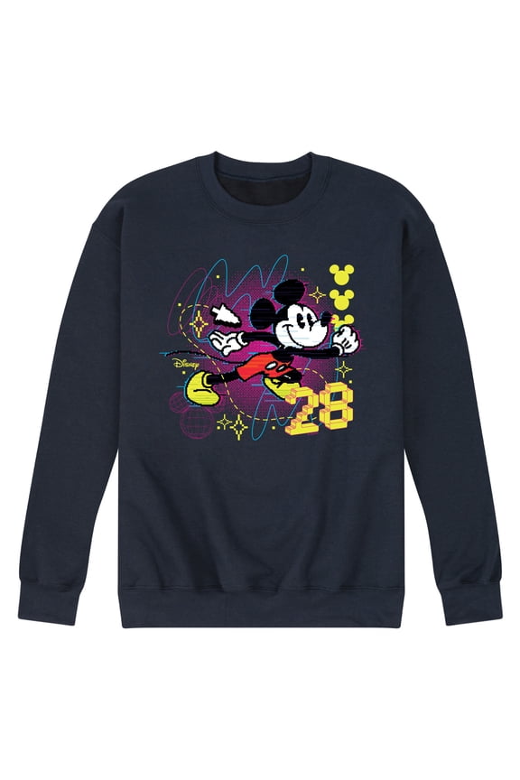 - Mickey Mouse 8 Bit - Men's Crew Neck Fleece Pullover