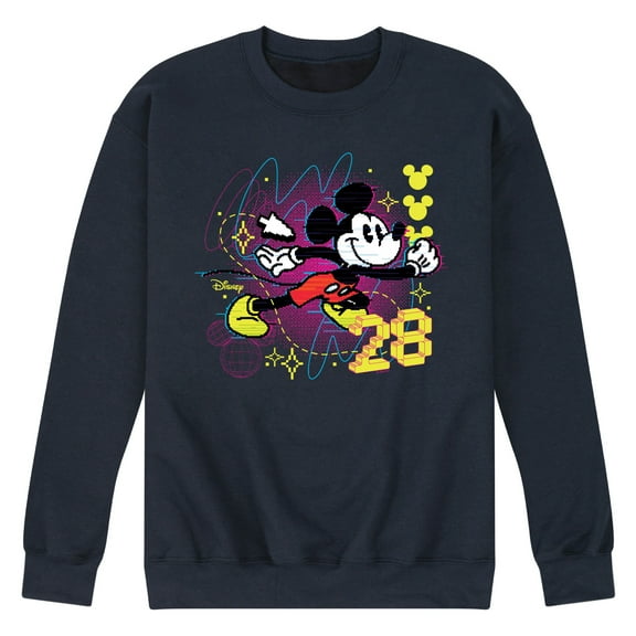 Disney - Mickey Mouse 8 Bit - Men's Crew Neck Fleece Pullover