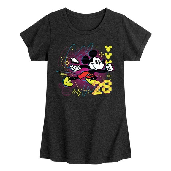 Disney - Mickey Mouse 8 Bit - Toddler & Youth Girls Short Sleeve Graphic T-Shirt