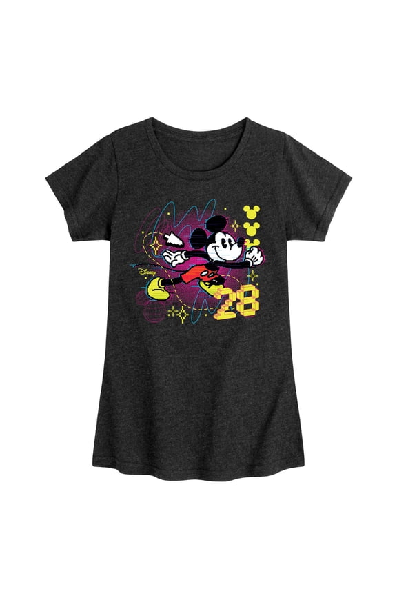 - Mickey Mouse 8 Bit - Toddler & Youth Girls Short Sleeve Graphic T-Shirt