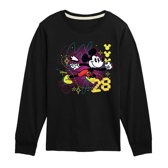 Disney - Mickey Mouse 8 Bit - Toddler & Youth Long Sleeve Graphic T-Shirt