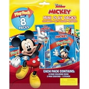 Disney Mickey Mouse 8 Count Mini Play Pack with Small Coloring Book and Crayons, Bendon Party Favors