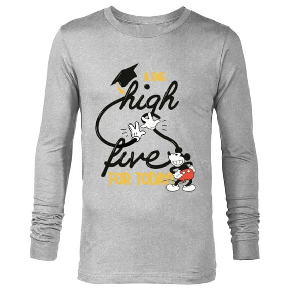 Disney Mickey Mouse A Big High Five for Today Graduation - Long Sleeve T-Shirt for Men - Customized-Athletic Heather