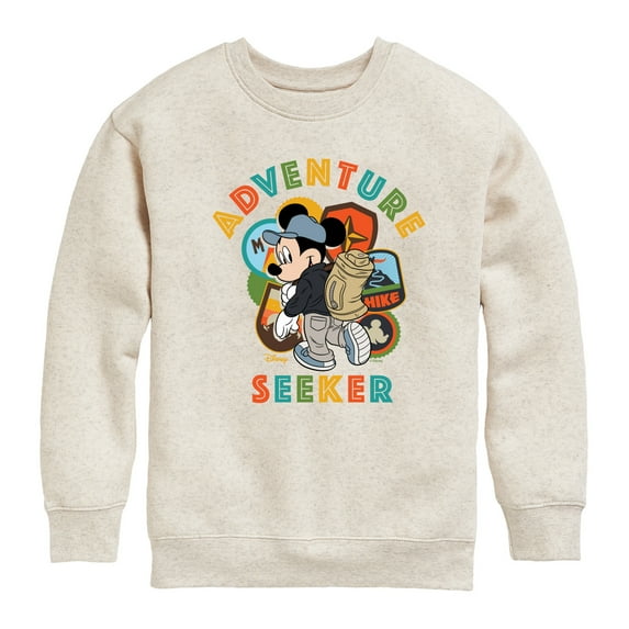 Disney - Mickey Mouse - Adventure Seeker - Hike - Youth Crewneck Fleece Sweatshirt